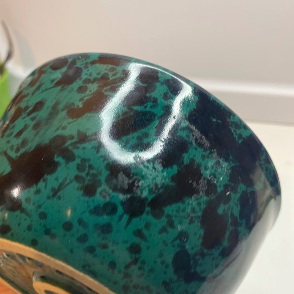 Berrington Pottery Green Agate 5.25" Wide Bowl #2049 - Picture 4 of 7